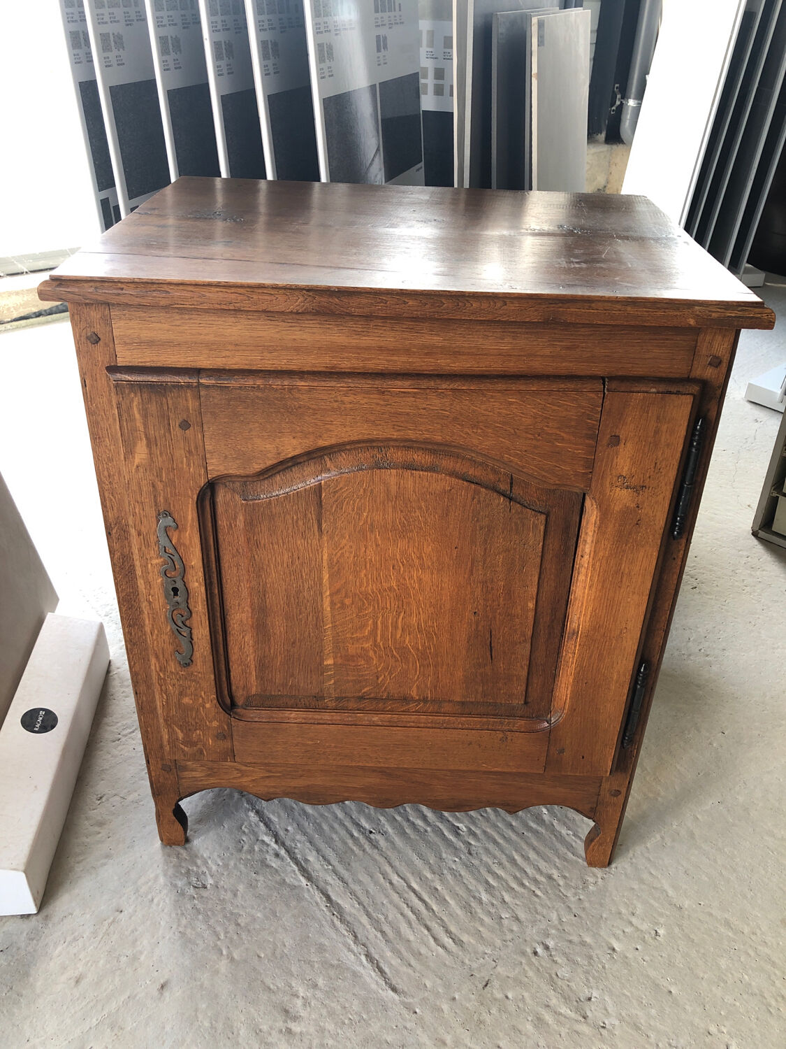 Small oak telephone cabinet