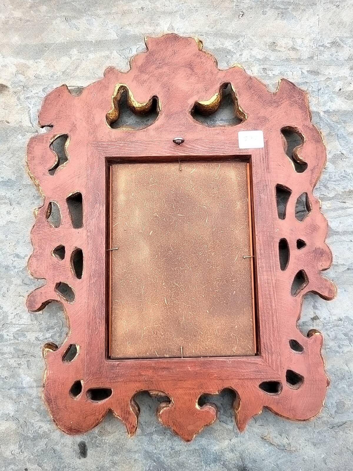 Petit miroir corne d'abondance doré
