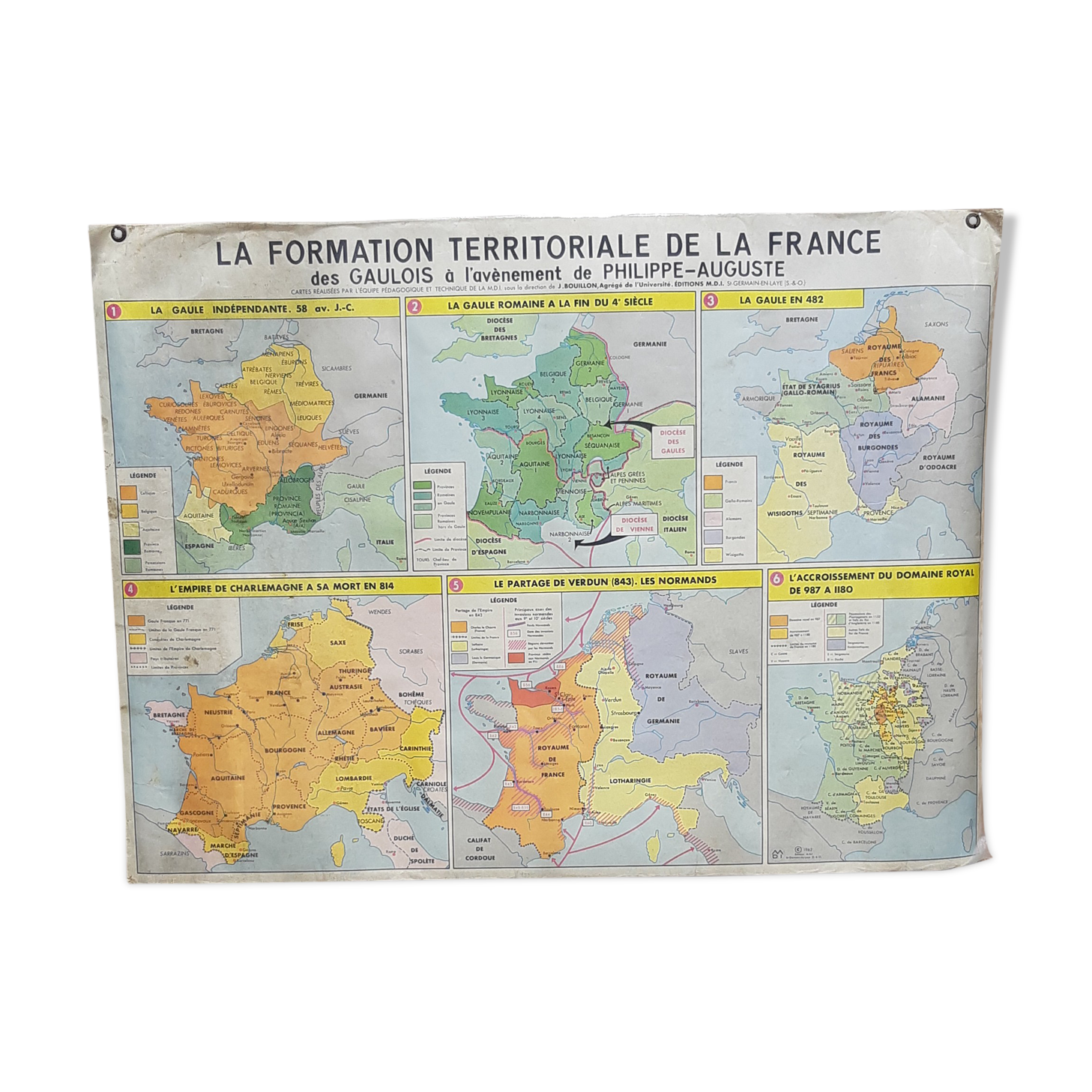 MDI school map "The territorial formation of France"