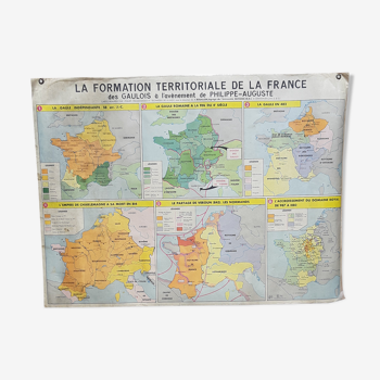 MDI school map "The territorial formation of France"