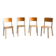 Série de 4 chaises d’école taille adulte
