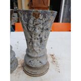 Pair of cast iron vases from 1900 from Charleville-Mézières