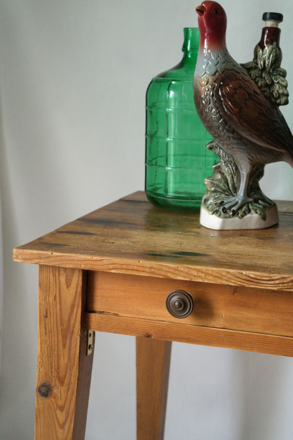 Farmhouse side table in old wood