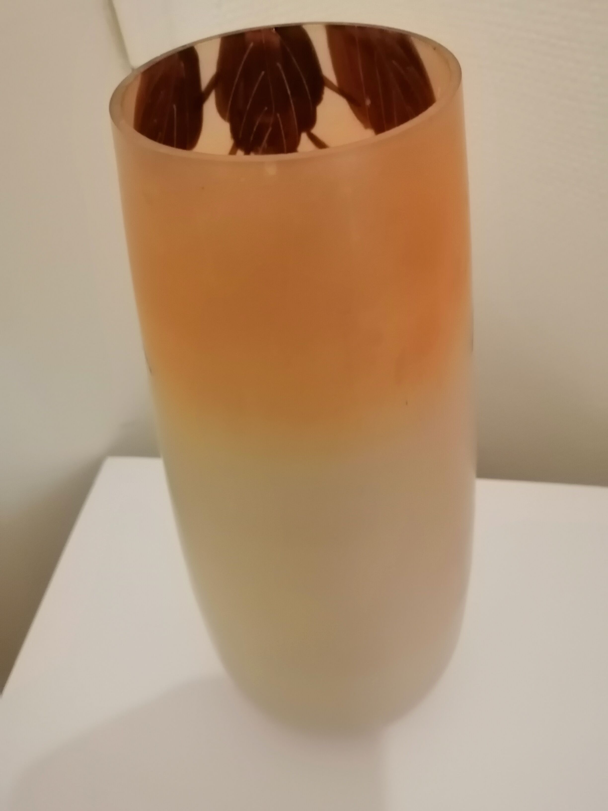 Old vase in colored glass