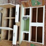 Buffet mado 50s white and brushed oak