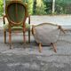Set of 8 Louis XVI medallion chairs and armchairs in green velvet, 1950.