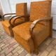 Set of Art Deco Italian chairs in walnut, 1920s