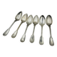 Lot of 6 Silver-Plated Metal Soup Spoons Wiskemann