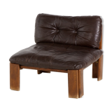 Leather lounge chair