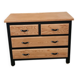 Commode bois massif et noir