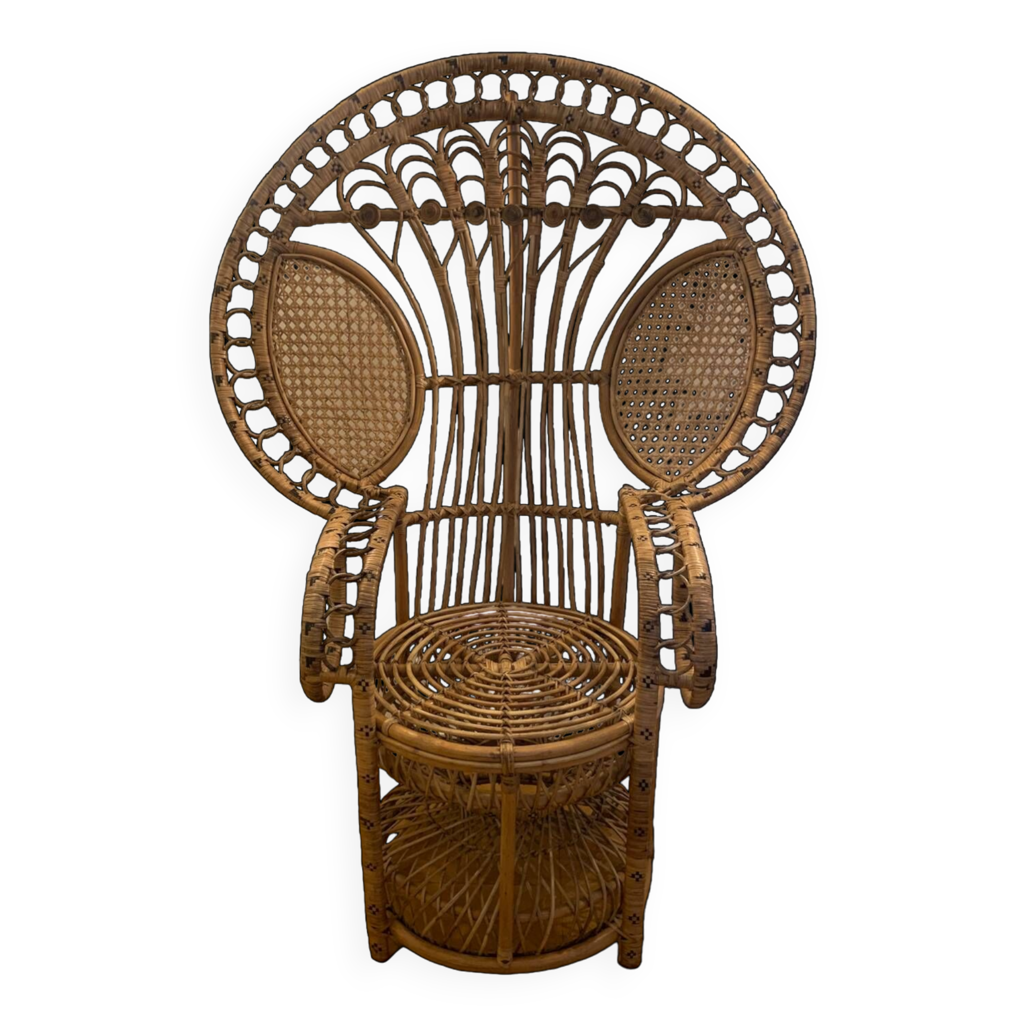 Peacock rattan armchair