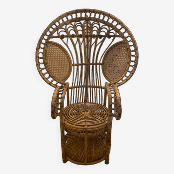 Peacock rattan armchair