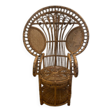 Peacock rattan armchair