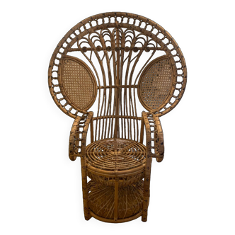 Peacock rattan armchair