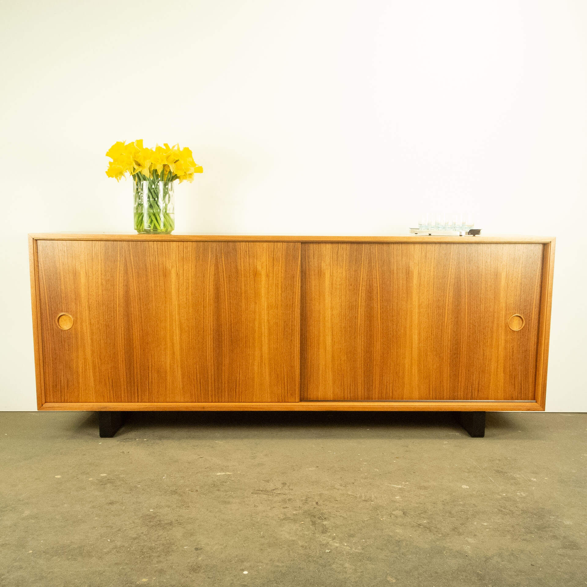 Lowboard from the Platon series designed by Lothar Wegner, walnut, 60s