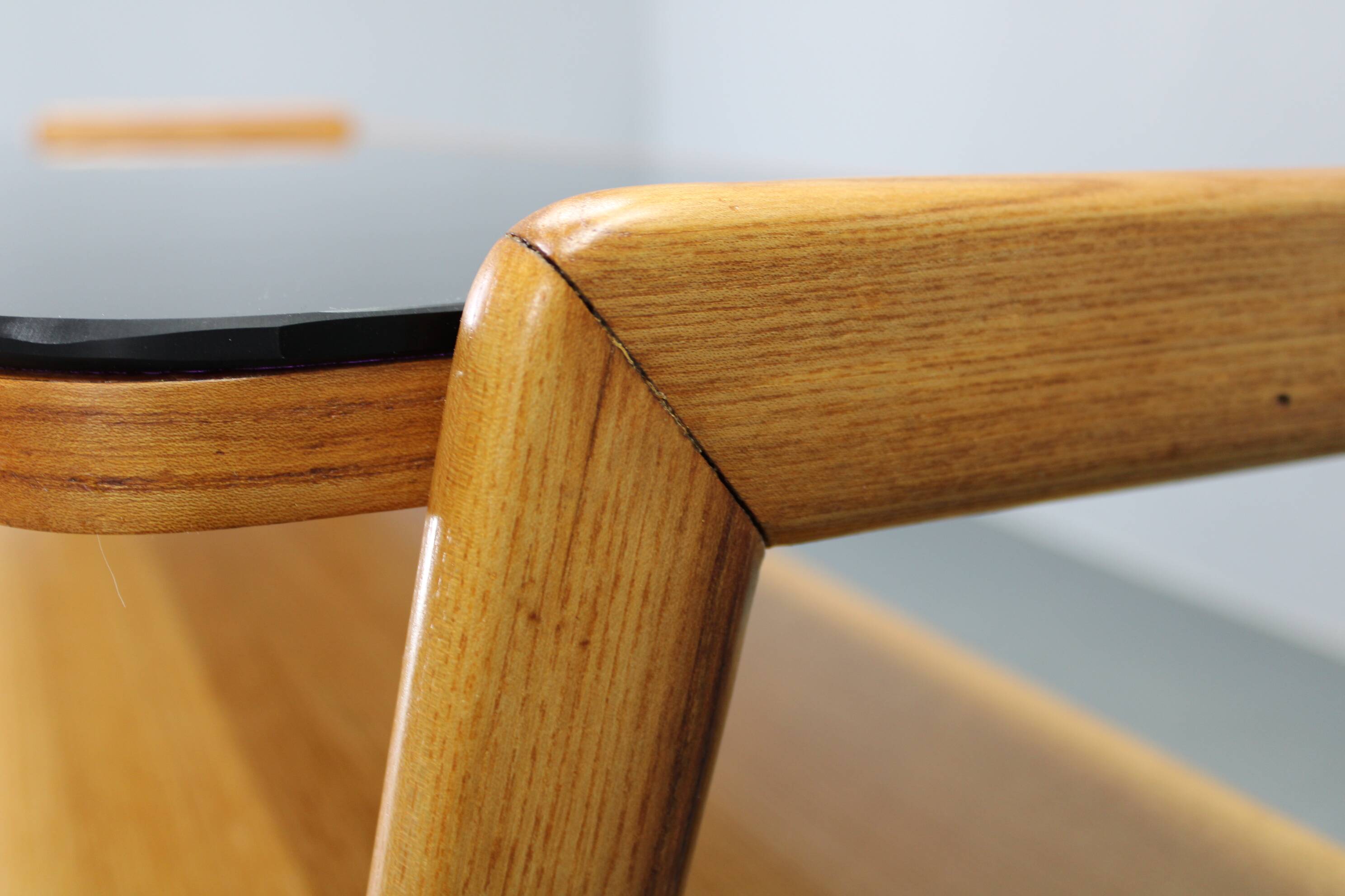 1960s Czechoslovakian Maple TV Rack with Drawers and Glass Top