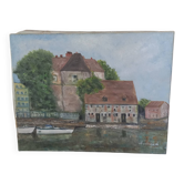 Huile sur toile Honfleur