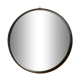 Vintage Italian wood round wall mirror from 50s