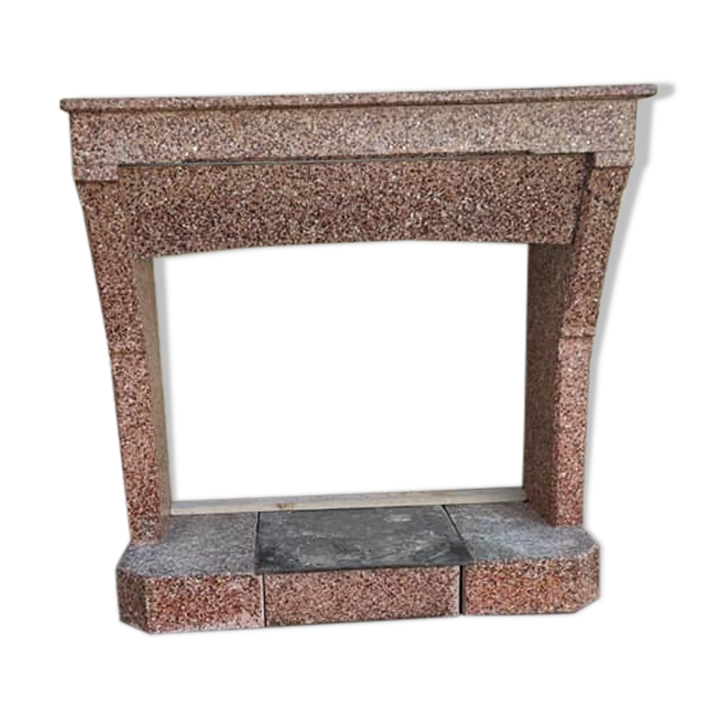 Granite and quartz fireplace, circa 1920