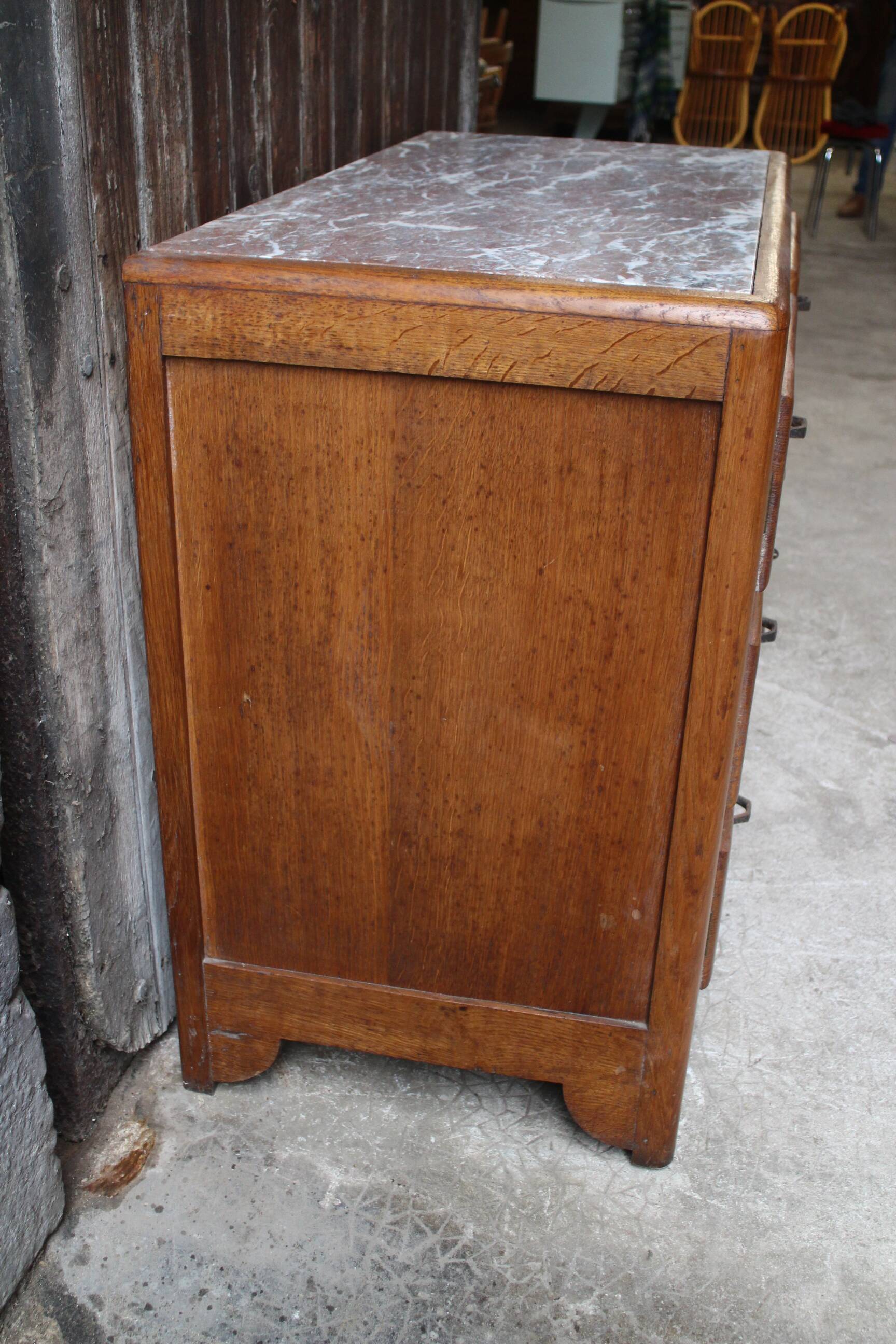 Commode art deco une porte et 3 tiroirs