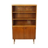 Buffet haut vintage en placage de teck, vitrine, design scandinave