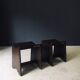 Modernist PJ-SI-68-A Sewing Stools by Pierre Jeanneret for Chandigarh, 1950s, India, Set of 2