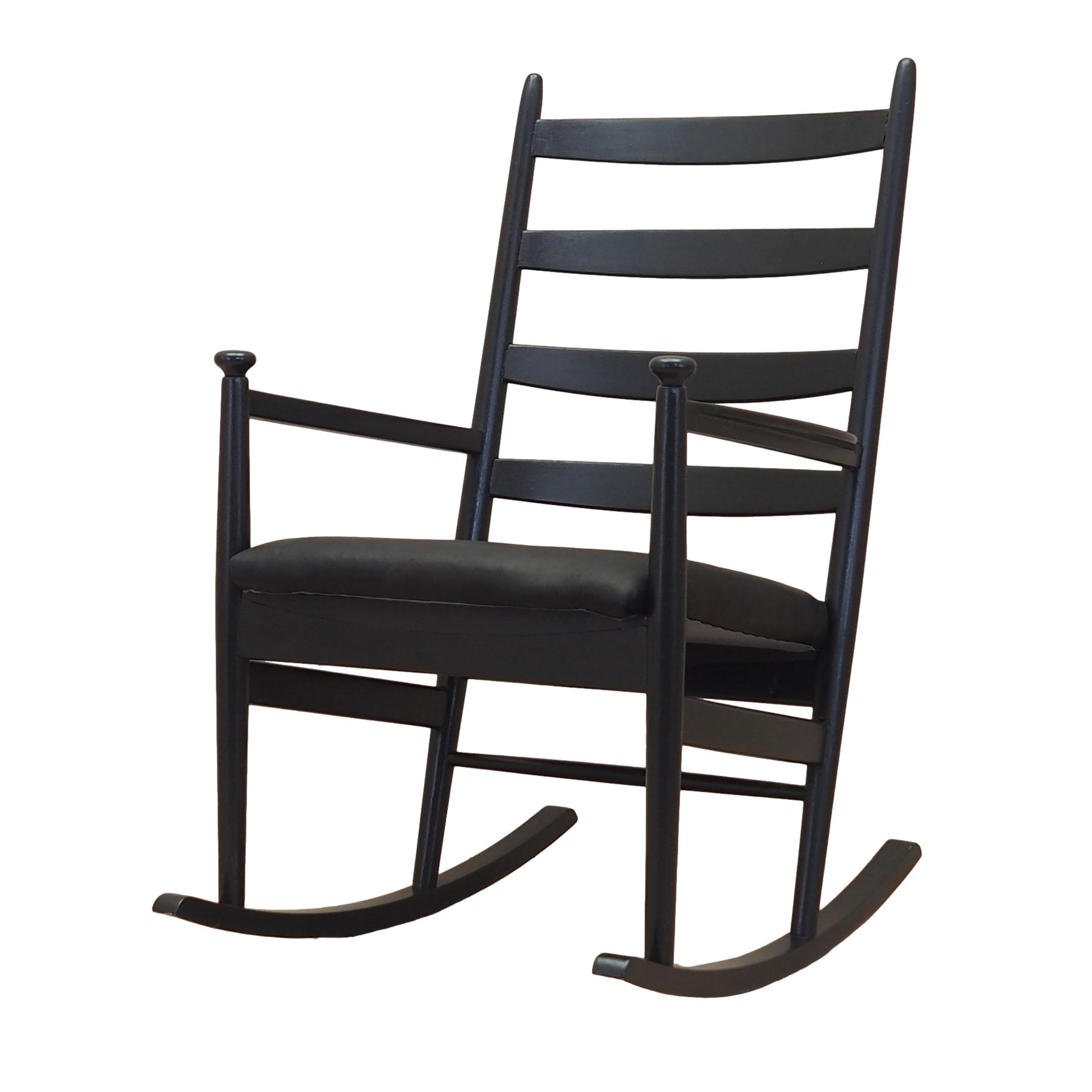 Rocking-chair en hêtre, design danois, années 1970, production: Danemark