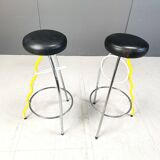 Pair of Duplex stools by Javier Mariscal for BD 1980's Memphis