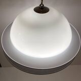 Space Age Design Pendant in Glass, Crystal and Metal