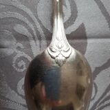 Art nouveau housewife, 48 pieces, 24 guests, foliage model, silver metal