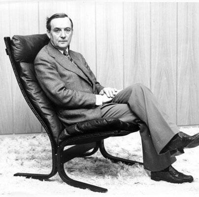 1970’s, Norwegian design, "Siesta" lounge chair by Ingmar Relling, black leather, bentwood.