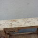 old solid wood workbench with drawer and seal