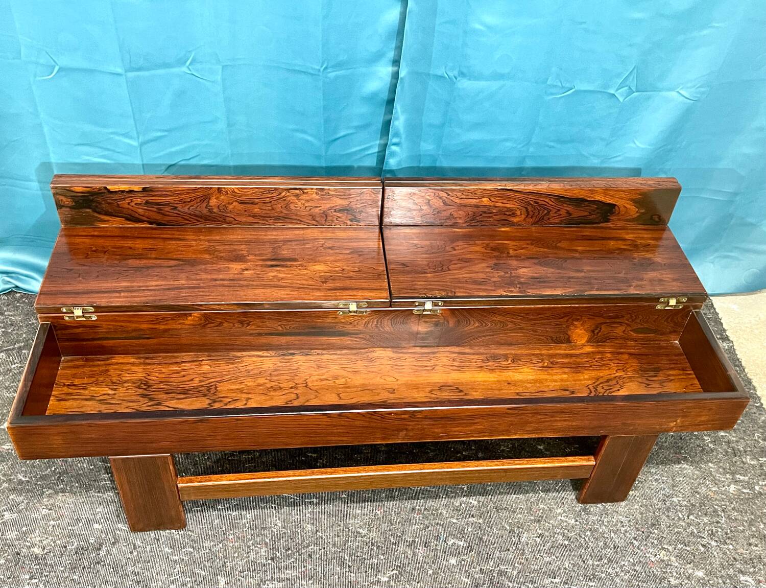 Michelucci Giovanni coffee table, Italian design, rosewood