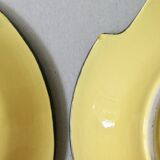 Set of 6 flat ceramic plates, free form, 50s