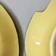 Set of 6 flat ceramic plates, free form, 50s