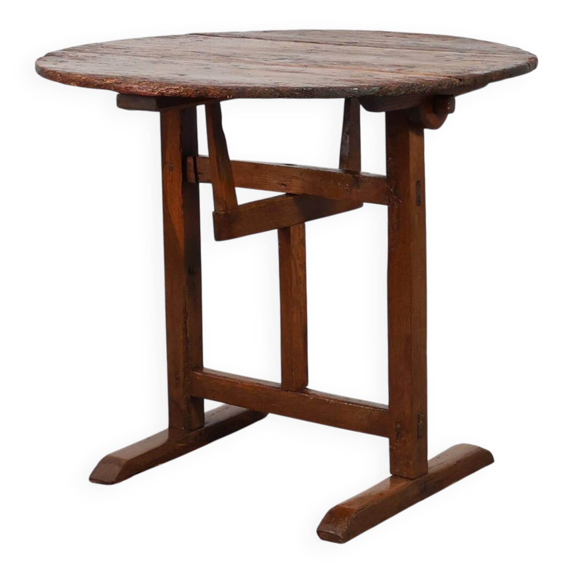 Antique oak Tilt top side table, France ca. 1800