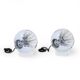 Murano glass table lamps with gold leaf inclusions, 1970s, set of 2.