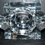 Saint-Louis DESIGN Modernist Crystal Ashtray with Label