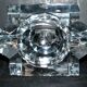 Saint-Louis DESIGN Modernist Crystal Ashtray with Label