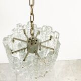 Ice crystal pendant light by Kalmar, 1960s