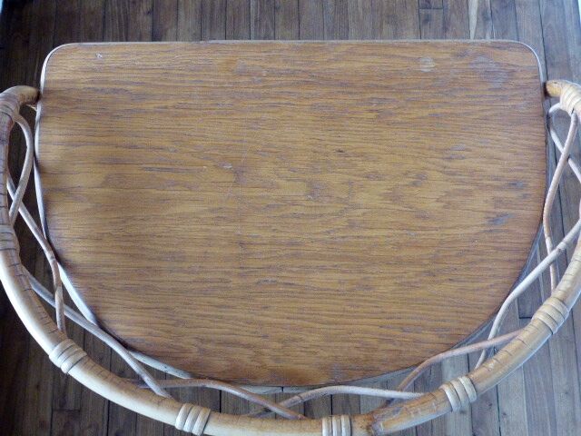 Rattan and bamboo 70's bedside