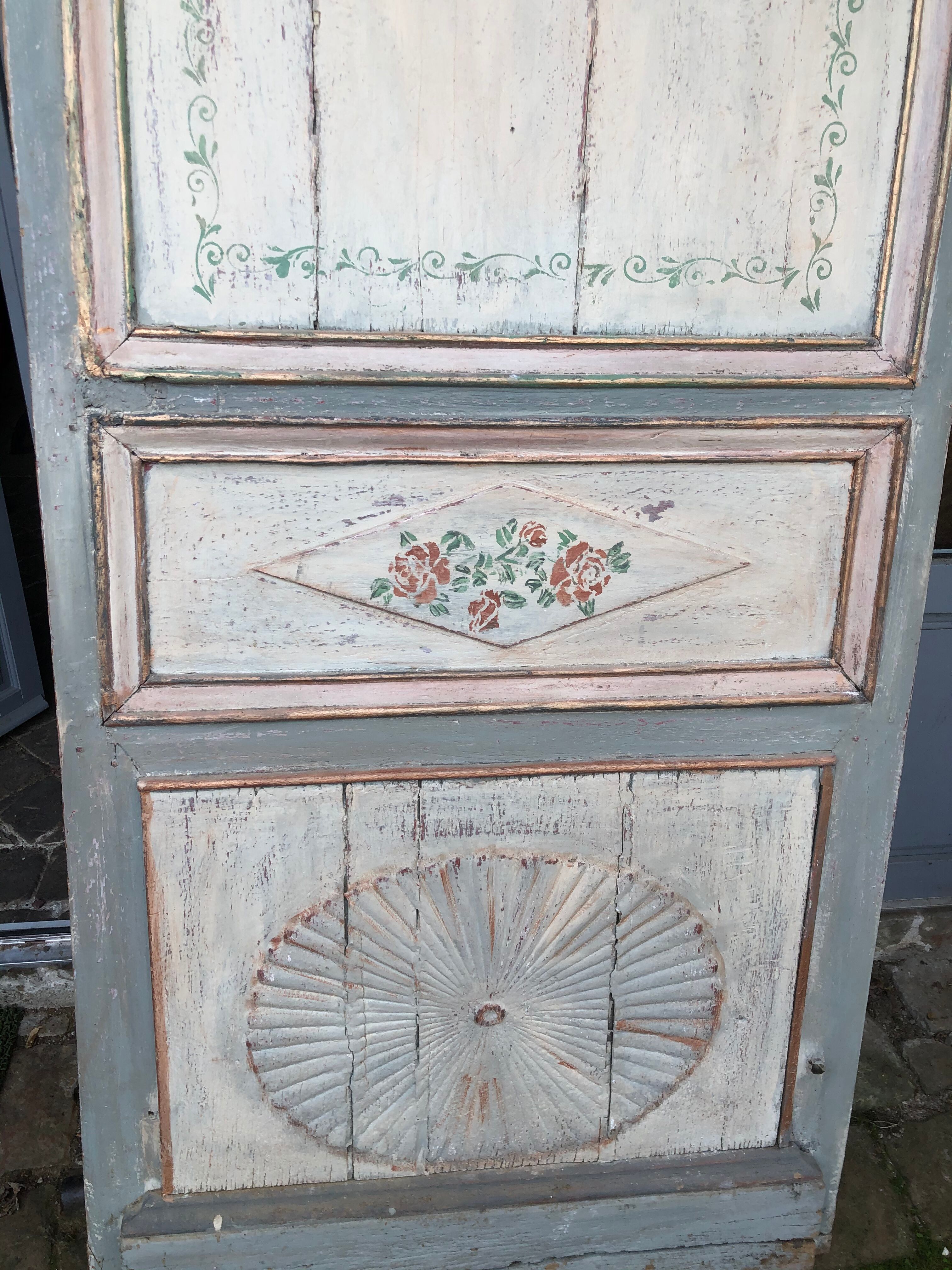 Old patinated woodwork door