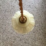 Art deco ball suspension in opaline