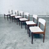 Midcentury Modern Scandinavian Design Teak Dining Chair set, 1960's