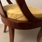 Pair of mahogany empire chairs