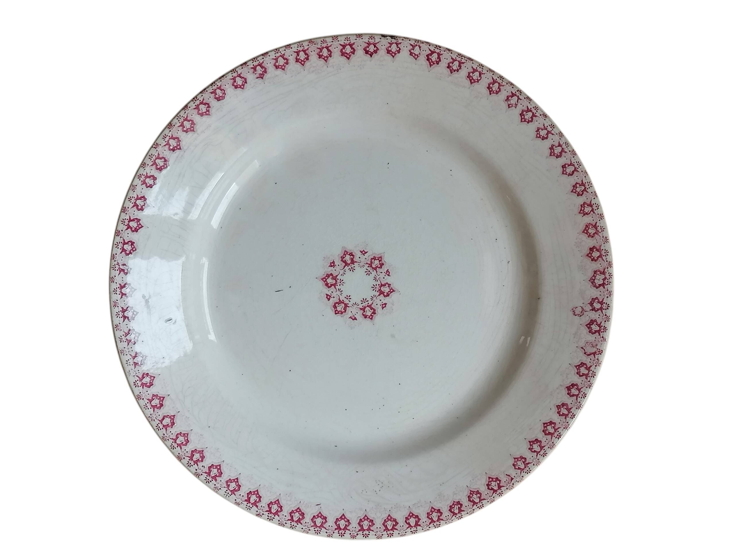Plat de service terre de fer Hippolyte Boulenger & Cie Choisy-le-Roi
