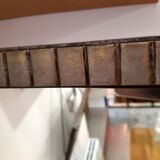 Mirror, wood and plaster, art nouveau, gold and silver patina - 54x35cm