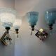 Art Deco mirror glass wall lights
