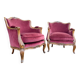 Pair of Louis XV Style Walnut Bergeres, 19th Century