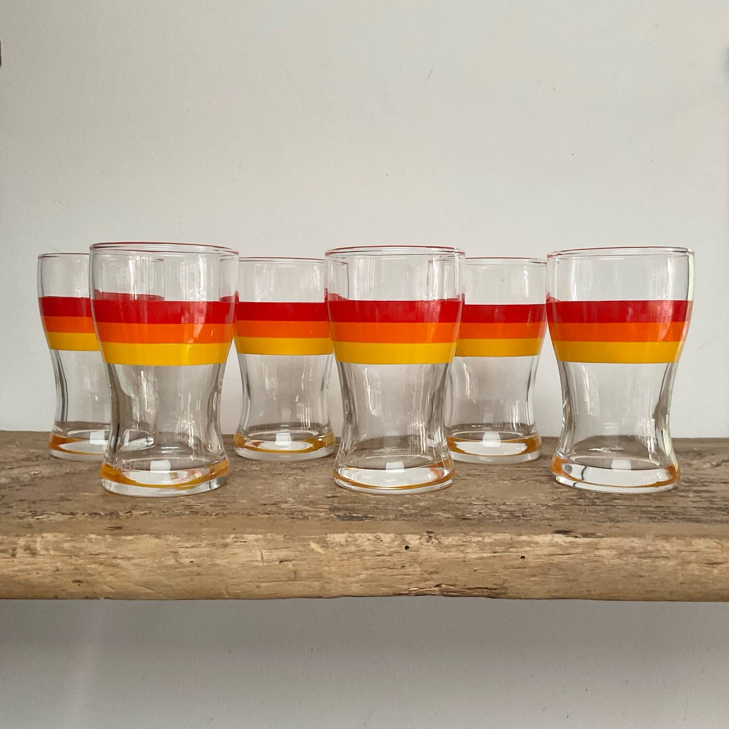 6 vintage glasses "Vabé"